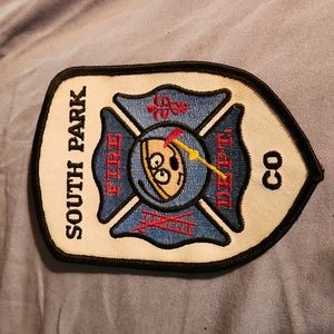 SOUTH PARK CO FIRE DEPT IRON-ON PATCH..RARE